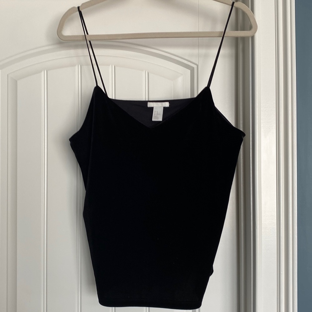 Black velvet cami.